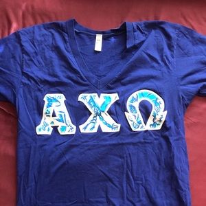 Alpha Chi Omega Stitched Letters